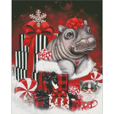 Cutesie Hippo Christmas Surprise