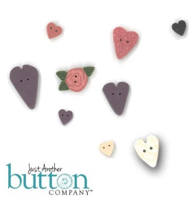 Scatter Hearts Button Pack - JAB8466