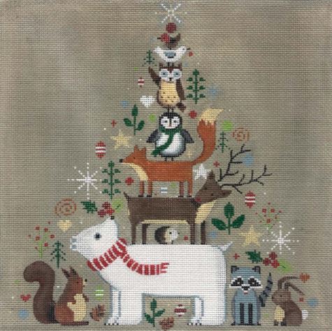 Stacked Animals Pillow