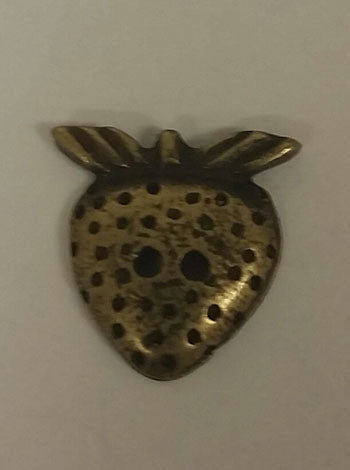 Olde Brass Button - Strawberry