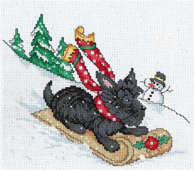 Sledding Scottie - Mary Engelbreit