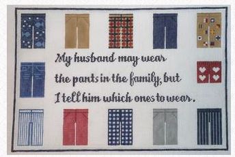 My husband wears the pants...