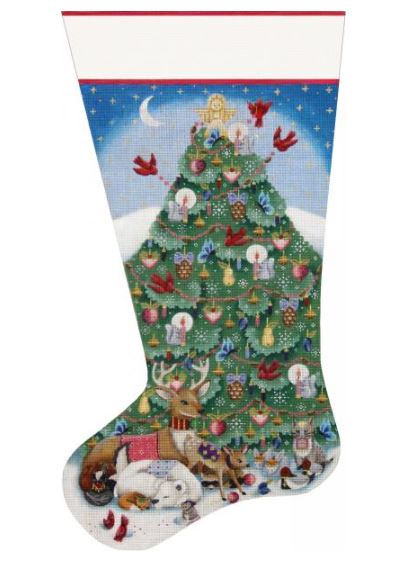 Christmas Woodland Tree Stocking