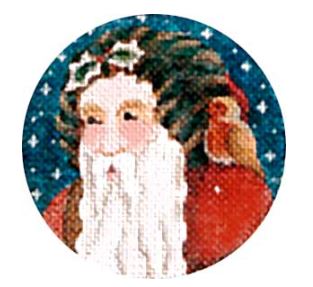 Santa w/Bird Ornament