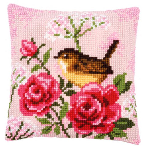 Bird and Roses Cushion