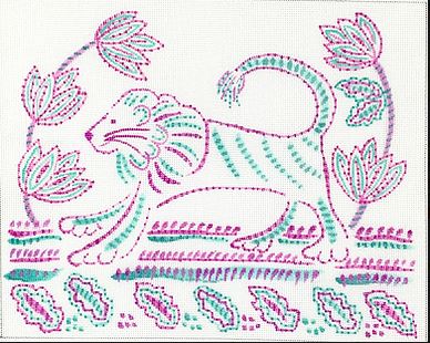 Indian Textile Inspired Tiger