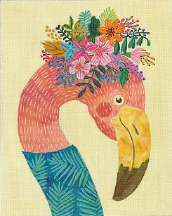 Flamingo in Turquoise Top