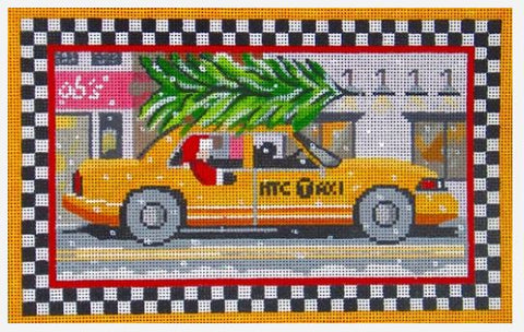 Santa in NYC Taxi Cab