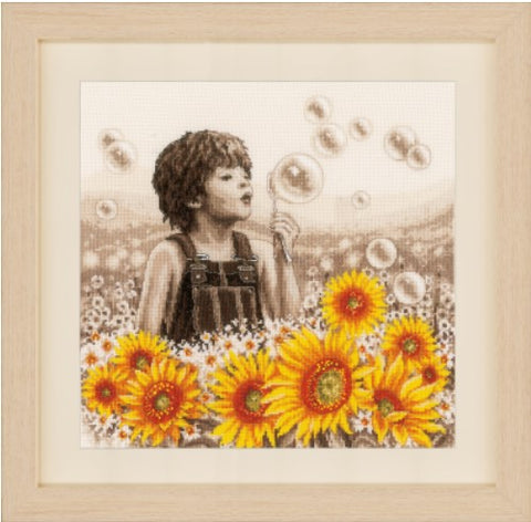 Boy with Sunflowers