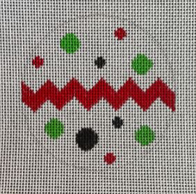 Chevron and Polka Dots Ornament