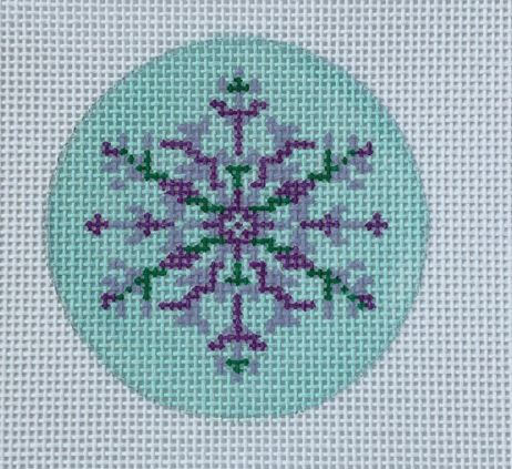Nordic Snowflake - Aqua/Purple