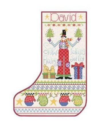 Snowflake Snowman Stocking