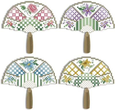 Crazy Victorian Fan Ornaments