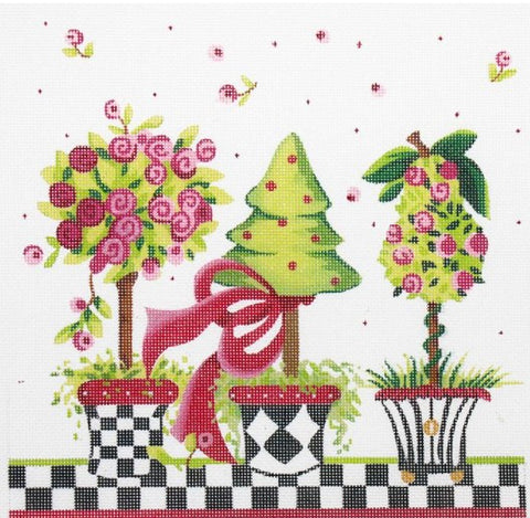 Pink Posies Topiary