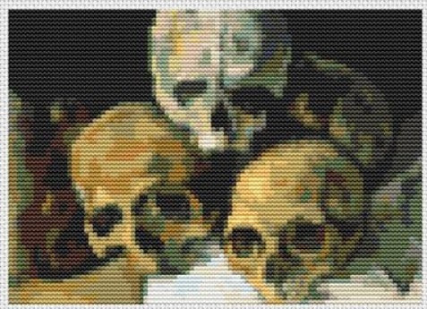 Pyramid of Skulls (mini chart) (Paul Cezanne)