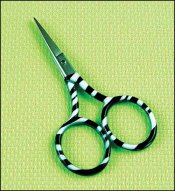 Zebra Black and White Embroidery Scissors