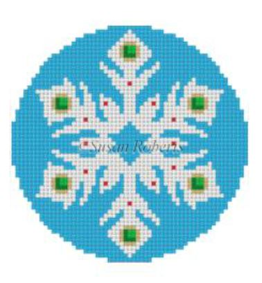 Snowflake - Turquoise Jeweled