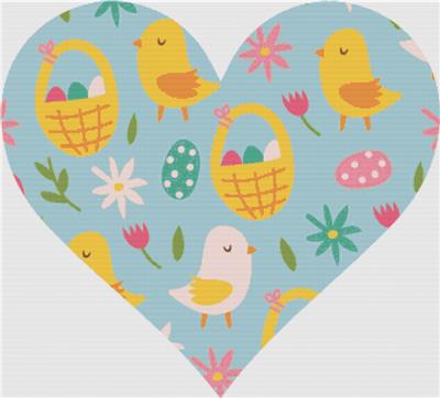 Blue Easter Heart