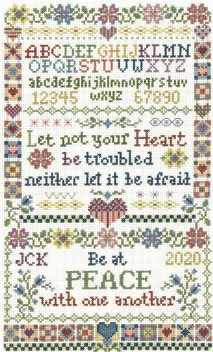 Let Not Your Heart Sampler - Sandra Cozzolino