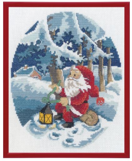 Santa Claus with Ribbon Lantern