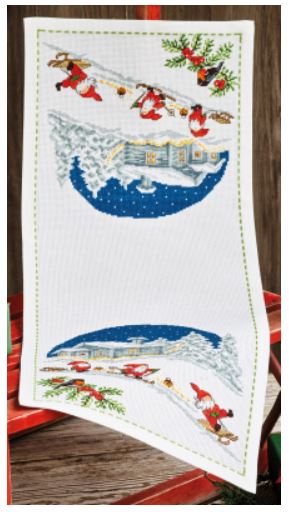 Skiing Table Runner