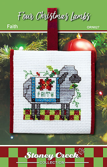 Four Christmas Lambs - Faith