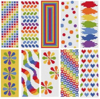 Bookmarks - 10 Rainbow Bookmarks