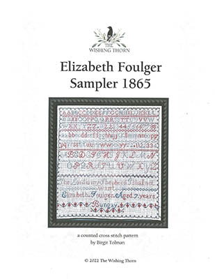 Elizabeth Foulger Sampler 1865