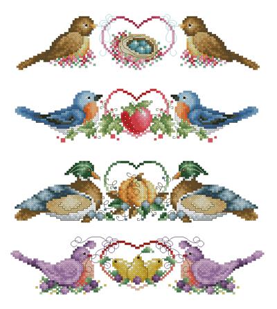 Seasonal Bird Borders