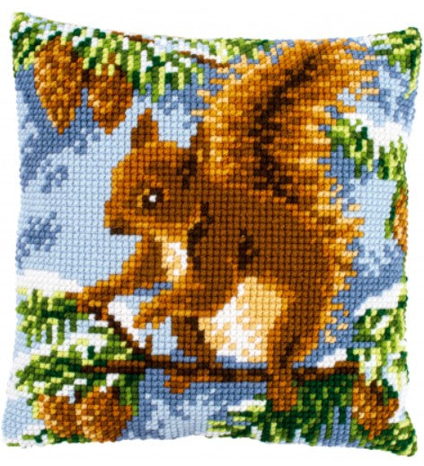 Squirrel in Pine Tree