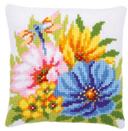 Colourful Spring Flowers Cushion