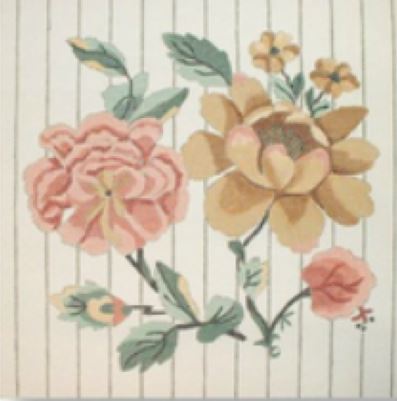 Mauve/Old Gold Floral