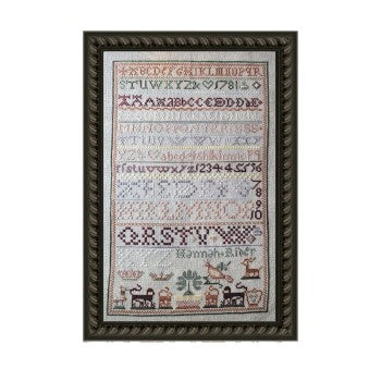 Hannah Rider Sampler 1781