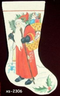Old St Nick (Victorian) Stocking