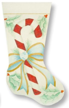 Candy Cane w/Bow Stocking