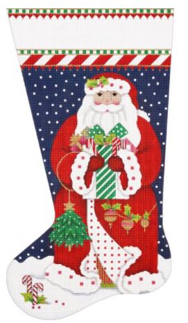 Red Coat Santa Stocking