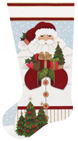 Christmas Tree Santa Stocking