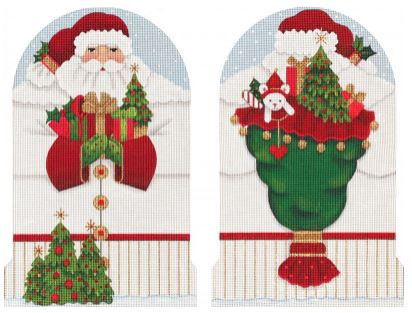 Christmas Tree 2 Sided Santa 