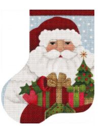 Christmas Tree Santa Mini Sock