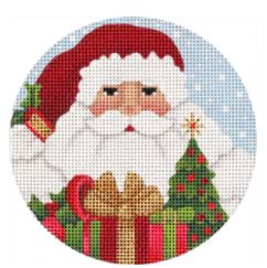 Christmas Tree Santa Ornament