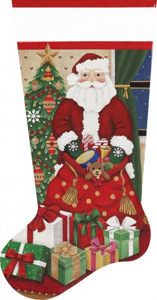 Santa Claus and Toys Stocking
