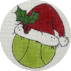 Tennis Ball w/Santa Hat