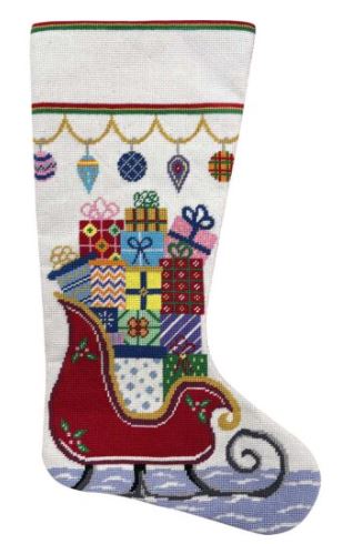 Sleigh with Gifts Stocking Kit