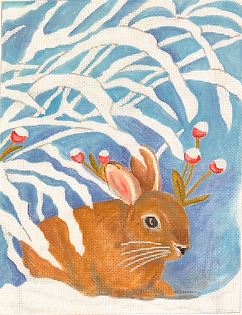 Winter Bunny w/Berries