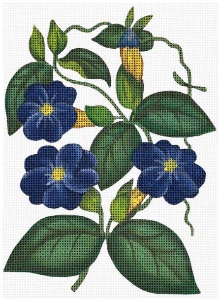 Blue Flowers for Turtle Bag