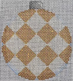 Gold Harlequin Ball Ornament