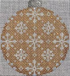 Snowflake Repeat on Gold Ball Ornament