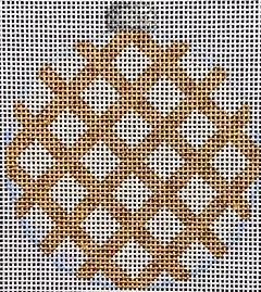 Gold Diagonal Woven Ball Ornament
