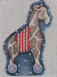 Striped Giraffe on Wheels