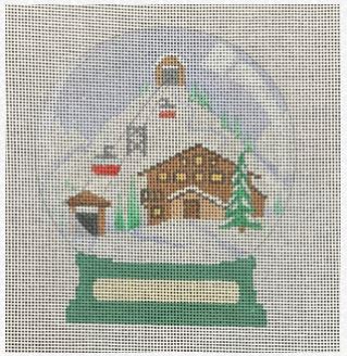 Ski Mountain Snowglobe 